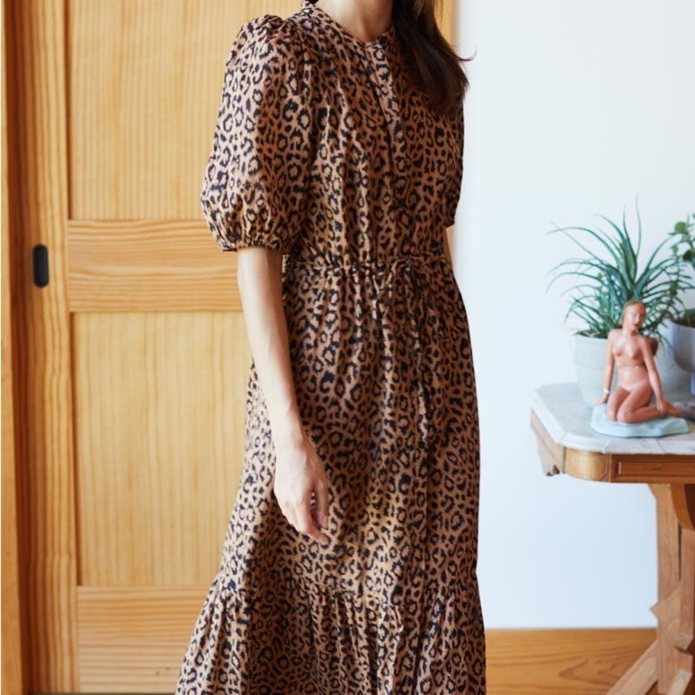 Emerson Fry Leopard Print Maxi Dress in Brown and Black